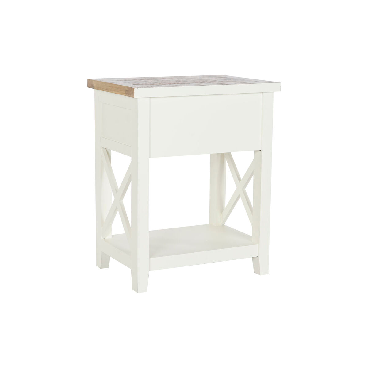 Nightstand DKD Home Decor Beige Natural Paolownia wood 49,5 x 35 x 61 cm-1