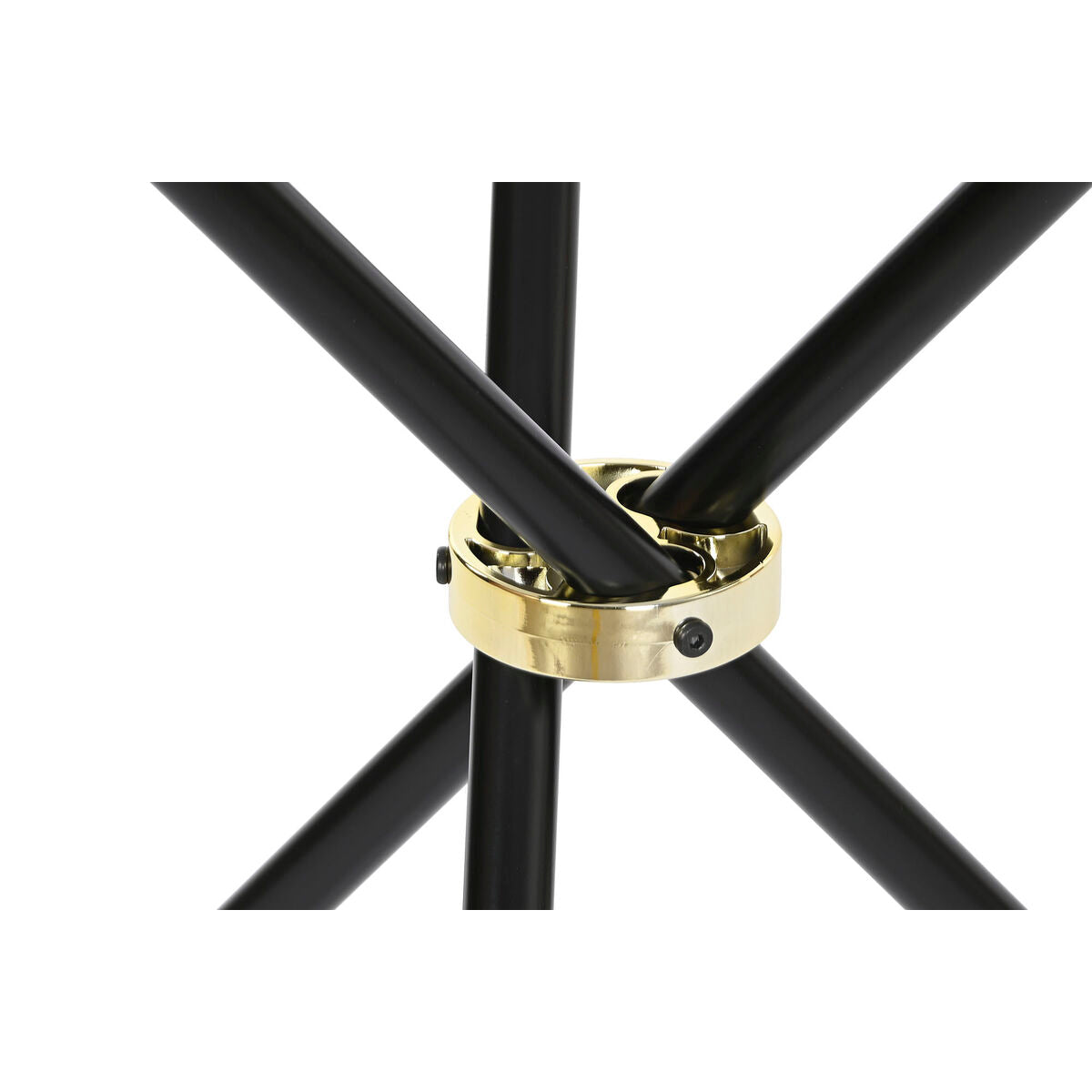 Side table DKD Home Decor White Black Golden Metal MDF Wood 80 x 80 x 76 cm-2