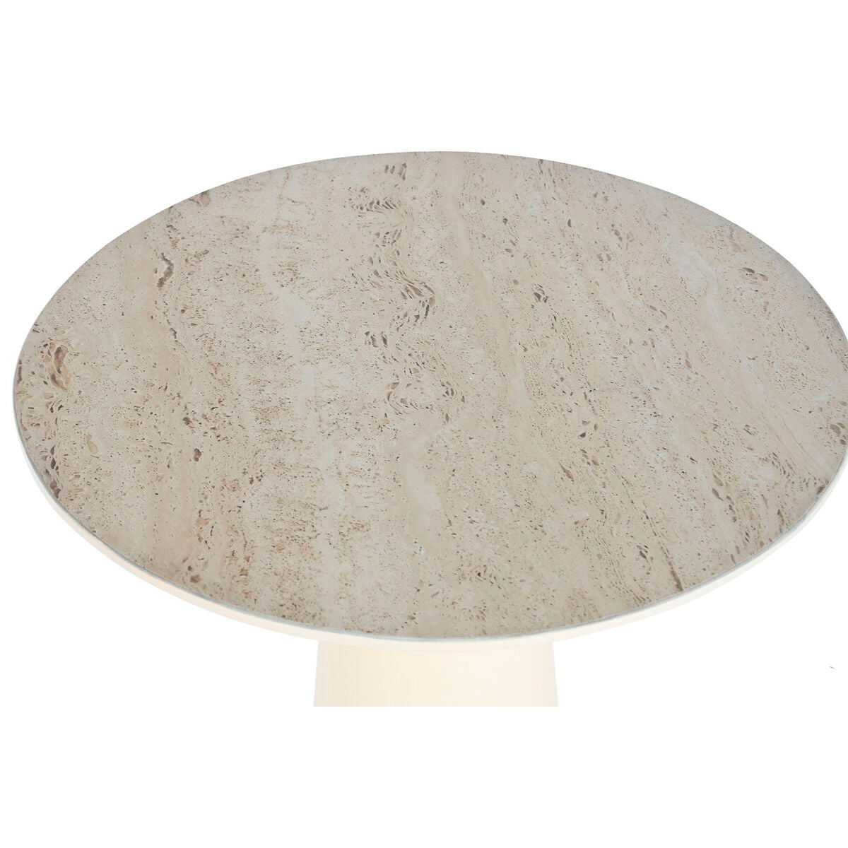 Side table Home ESPRIT White Beige Light brown Metal Ceramic 40 x 40 x 72 cm-3