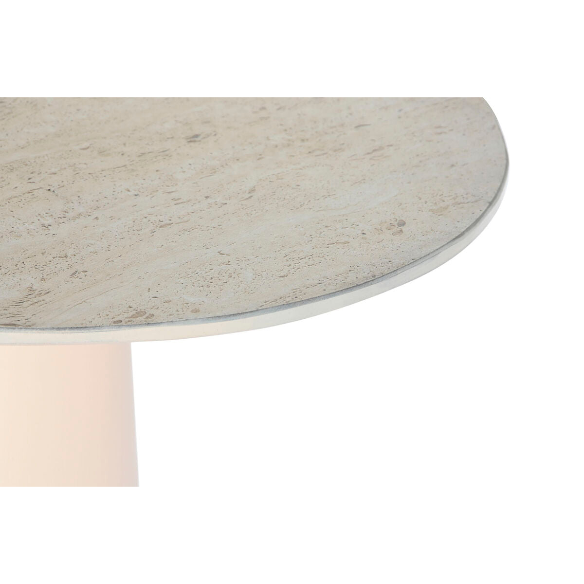 Side table Home ESPRIT White Beige Light brown Metal Ceramic 40 x 40 x 72 cm-2