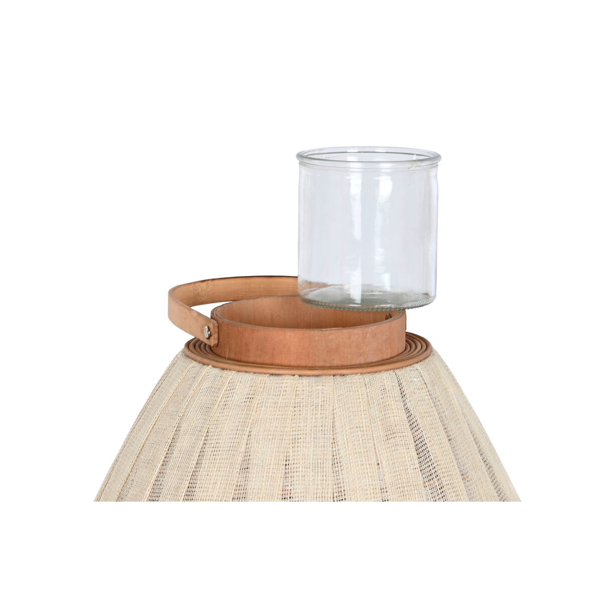 Candleholder Home ESPRIT White Brown Wood Crystal 38 x 38 x 84 cm-1