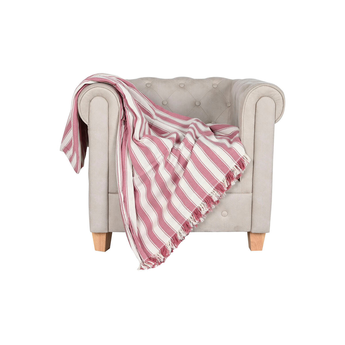Blanket Home ESPRIT Pink 230 x 260 cm-1