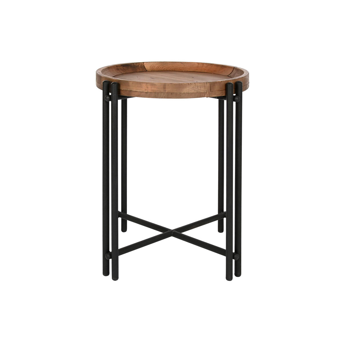 Small Side Table Home ESPRIT Wood Metal 50 x 50 x 60 cm-2