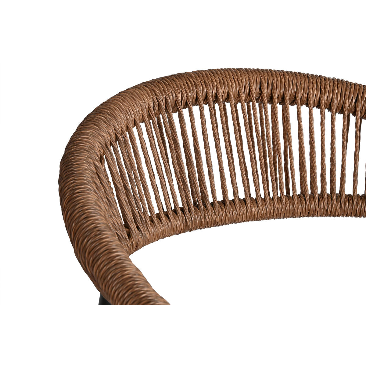 Stool Home ESPRIT Brown Black Aluminium Rattan 52 x 55 x 105 cm-5