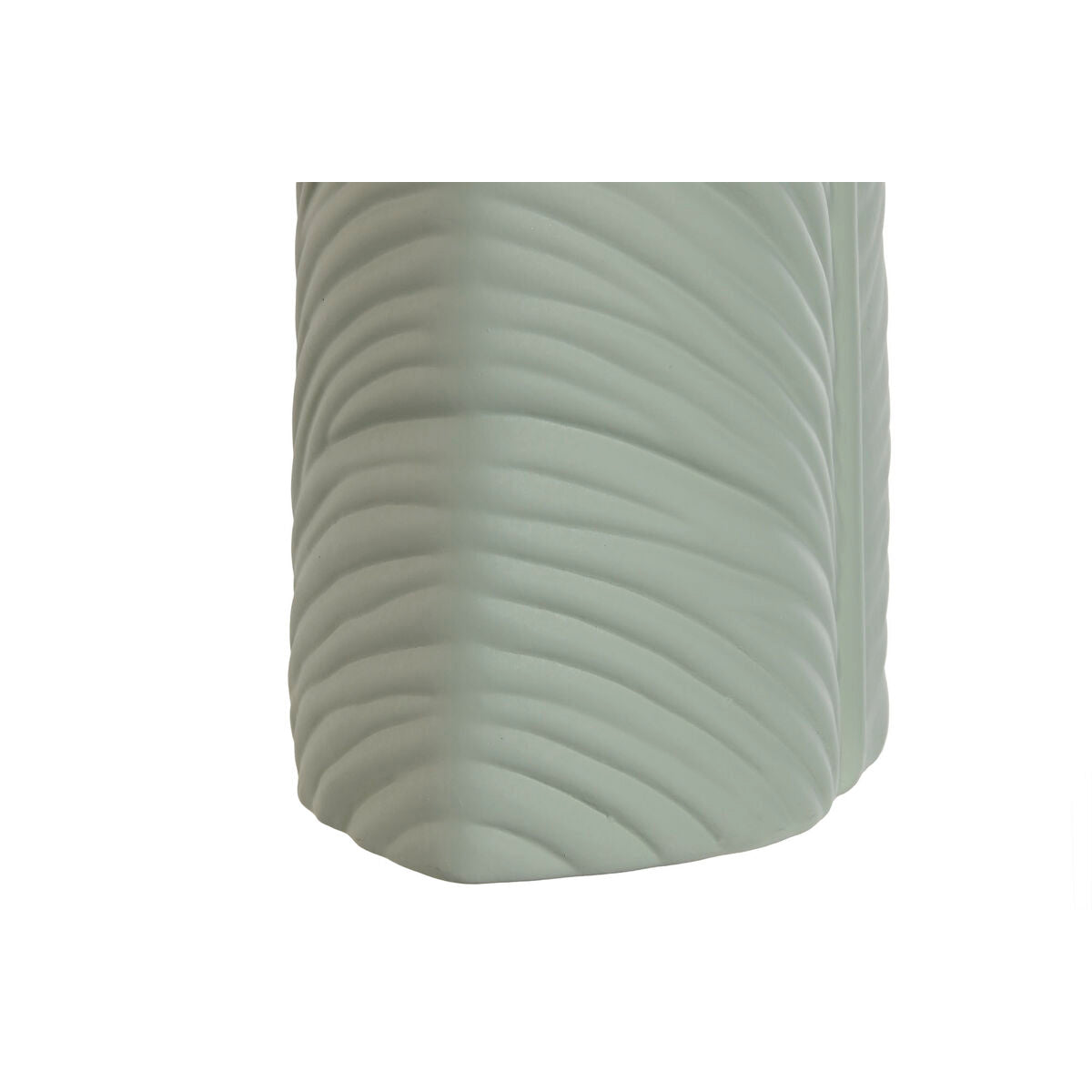 Vase Home ESPRIT Green Stoneware Tropical Leaf of a plant 33 x 10 x 70 cm-1