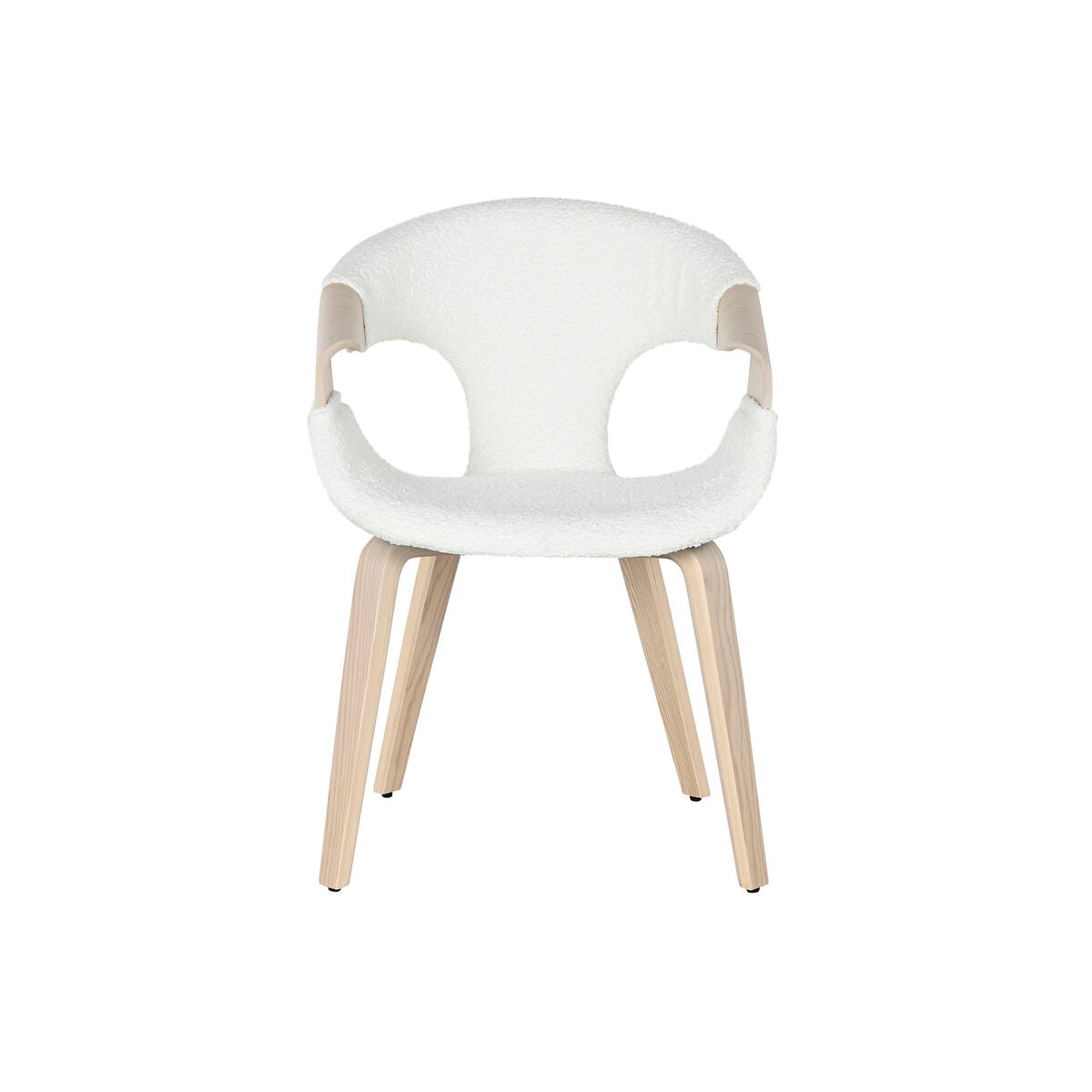 Dining Chair Home ESPRIT White Polyester Wood 55,5 x 67,5 x 80,5 cm-5