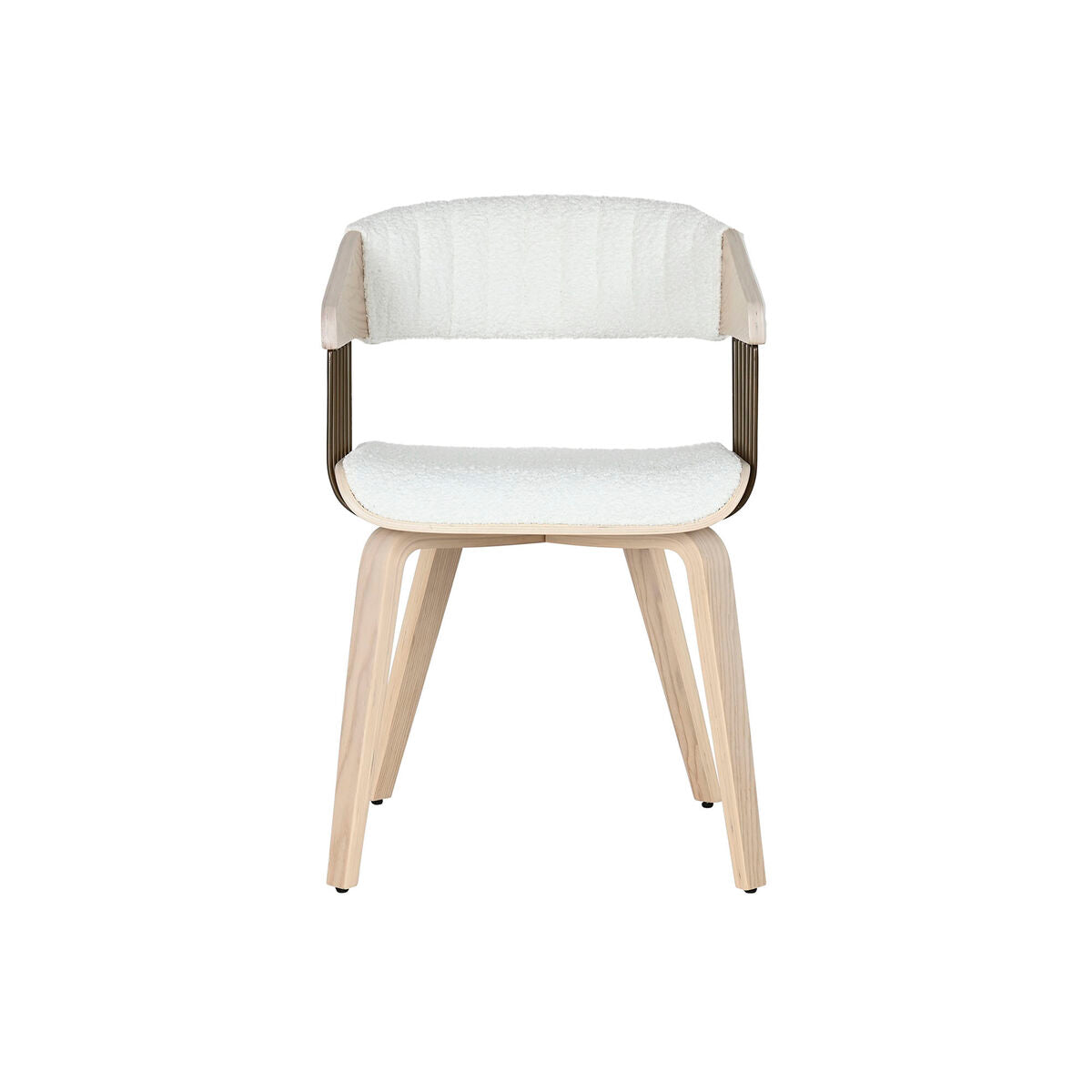 Dining Chair Home ESPRIT White Polyester Wood 51 x 55 x 76,5 cm-5
