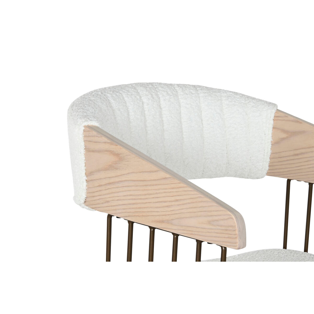 Dining Chair Home ESPRIT White Polyester Wood 51 x 55 x 76,5 cm-1