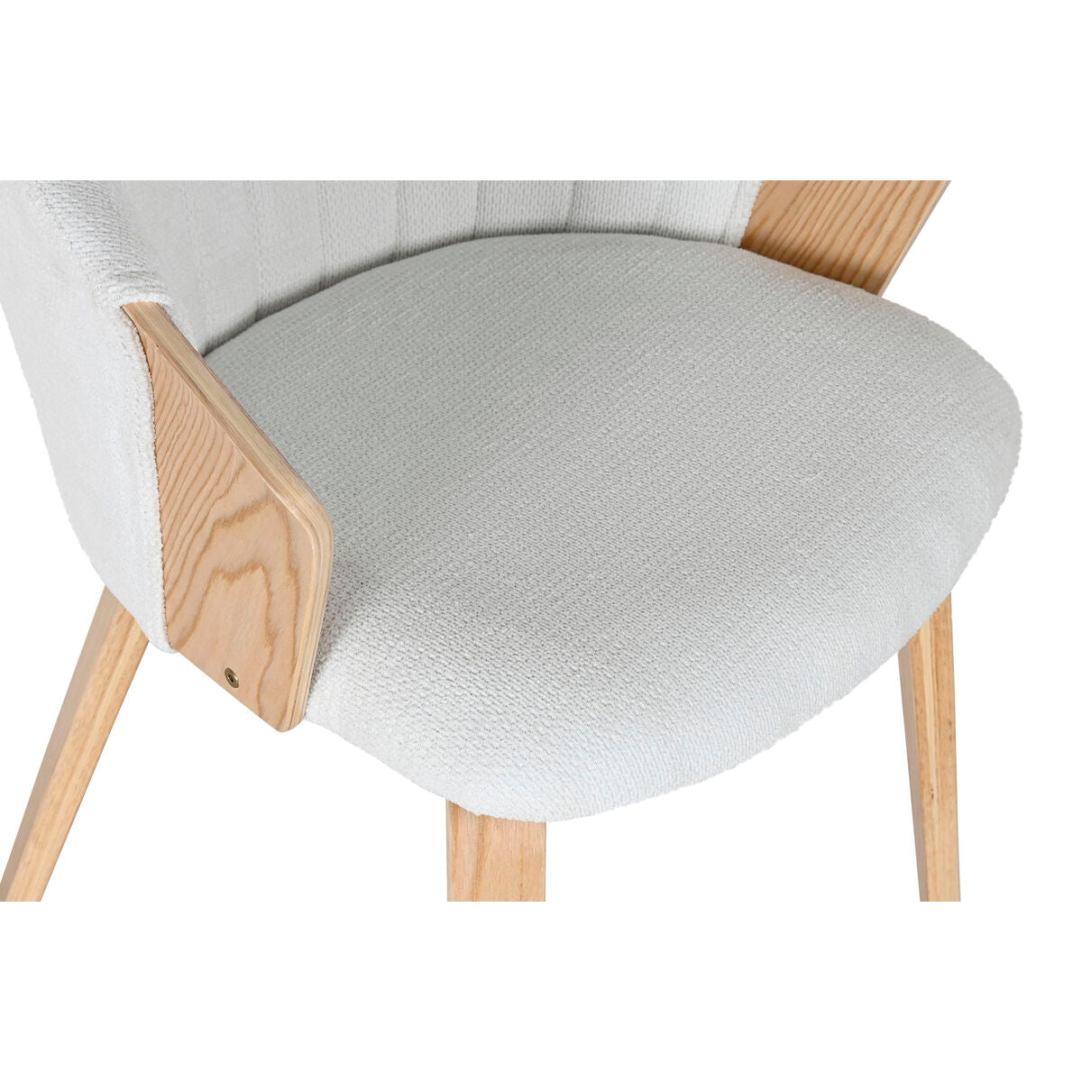 Dining Chair Home ESPRIT White Polyester Wood 60 x 57,5 x 79 cm-3