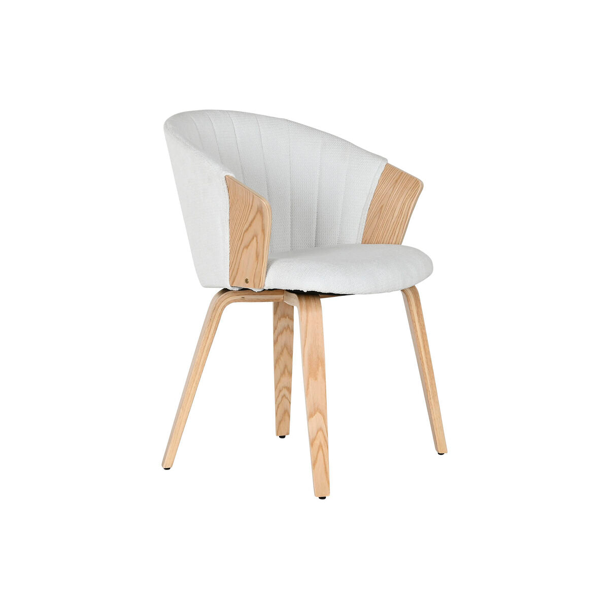 Dining Chair Home ESPRIT White Polyester Wood 60 x 57,5 x 79 cm-0