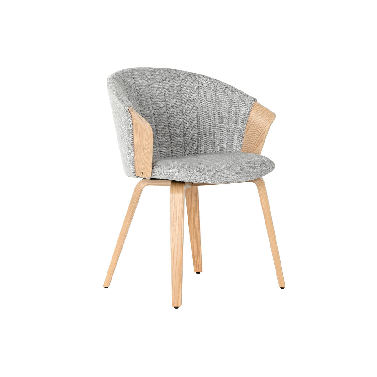 Dining Chair Home ESPRIT Grey Polyester Wood 60 x 57,5 x 79 cm-0