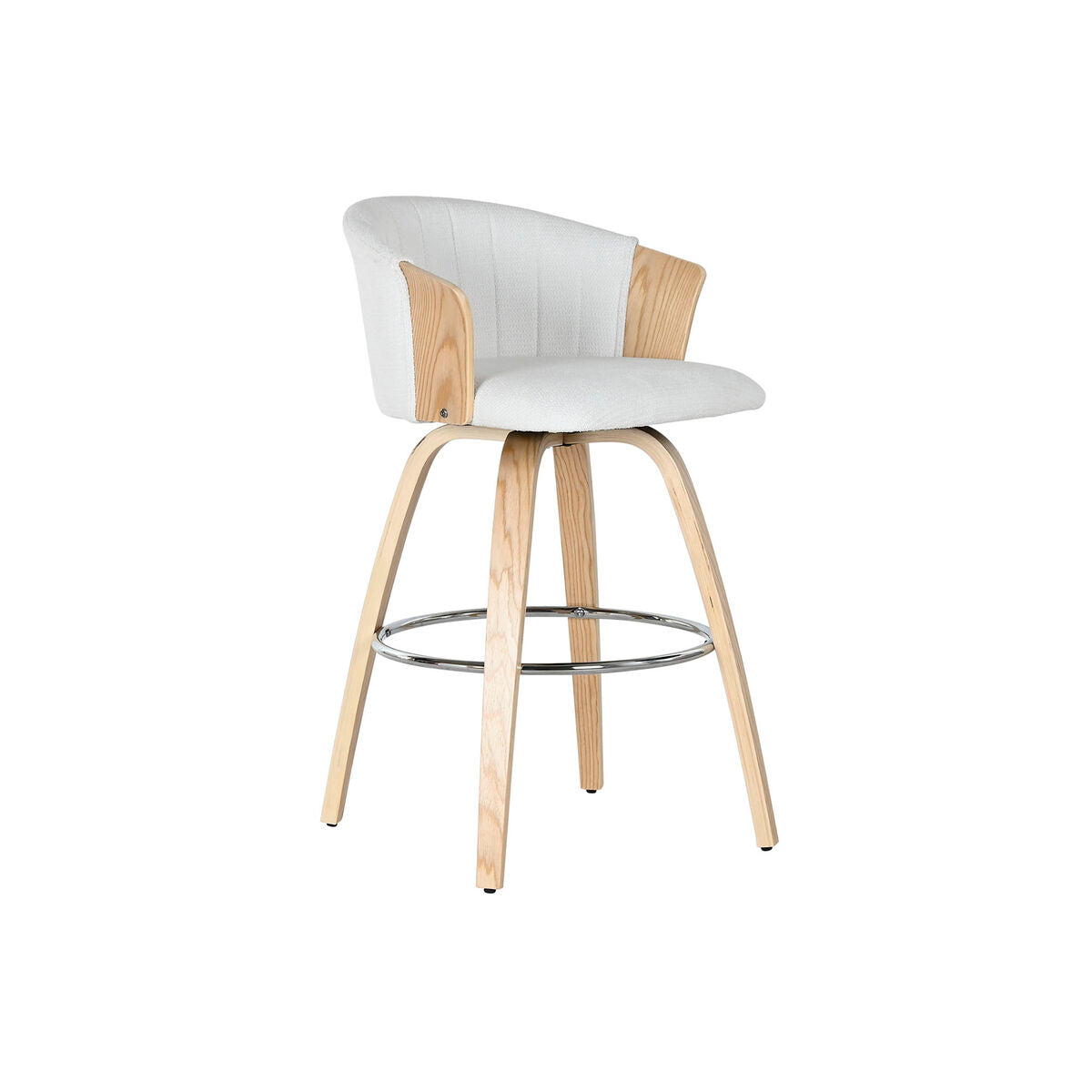 Stool Home ESPRIT White Wood 58 x 56 x 86 cm-0