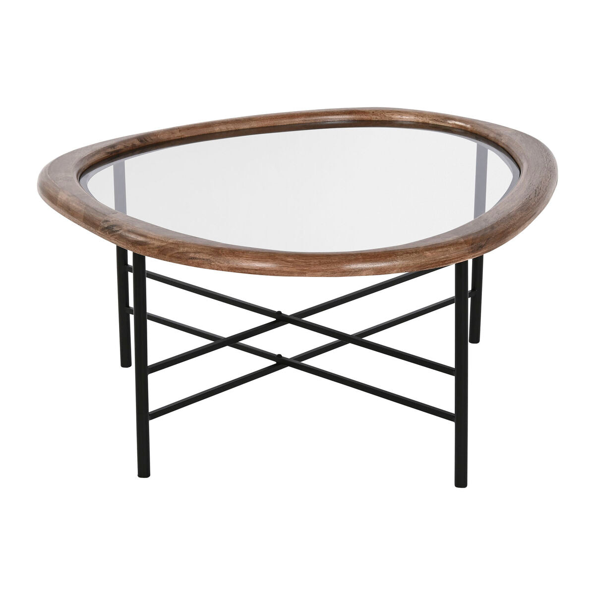 Centre Table Home ESPRIT Brown Black Natural Crystal Fir wood 76 x 81 x 38 cm-1