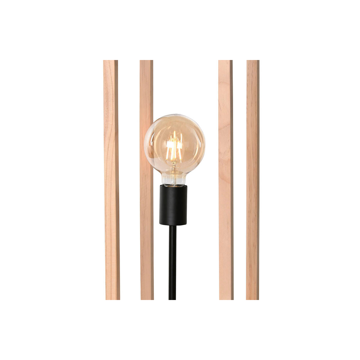 Floor Lamp Home ESPRIT Brown Black Natural Wood Iron Pinewood 220 V 19 x 19 x 123 cm-5