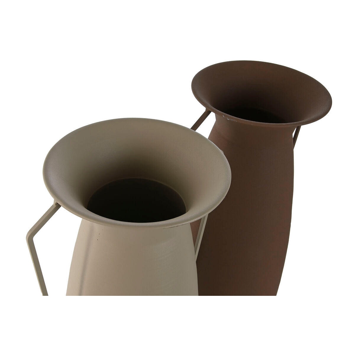 Vase Home ESPRIT Brown Beige Metal 25 x 25 x 44 cm (2 Units)-2