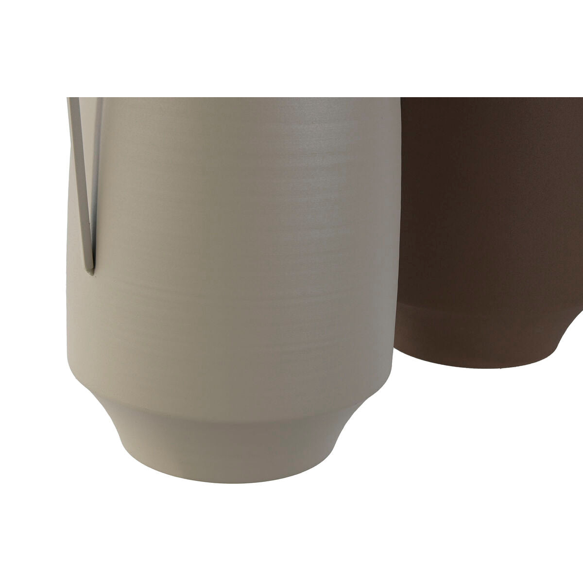 Vase Home ESPRIT Brown Beige Metal 25 x 25 x 44 cm (2 Units)-1