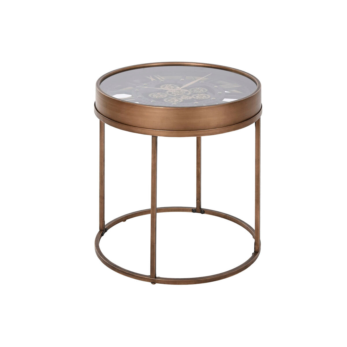 Small Side Table Home ESPRIT Black Golden Metal Crystal 48 x 48 x 51 cm-3