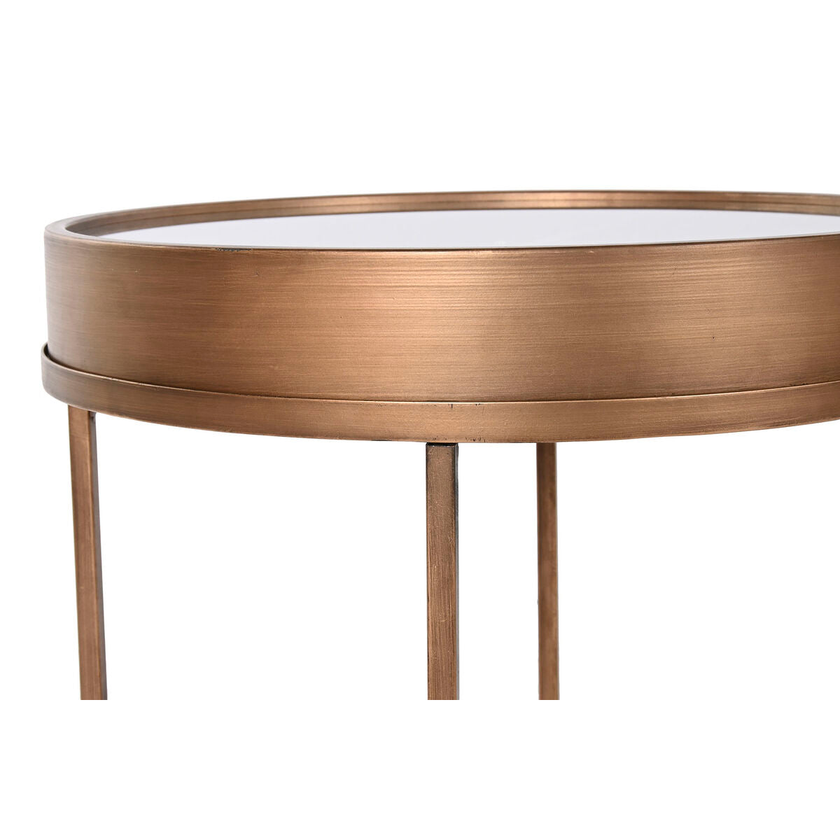 Small Side Table Home ESPRIT Black Golden Metal Crystal 48 x 48 x 51 cm-1