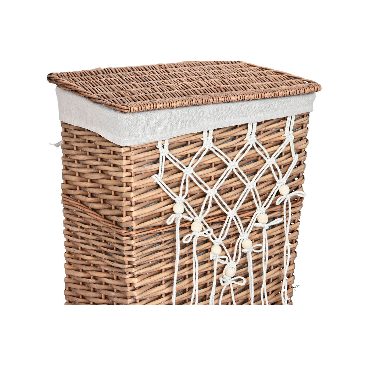 Laundry basket Home ESPRIT White Natural wicker Shabby Chic 47 x 35 x 55 cm 5 Pieces-3