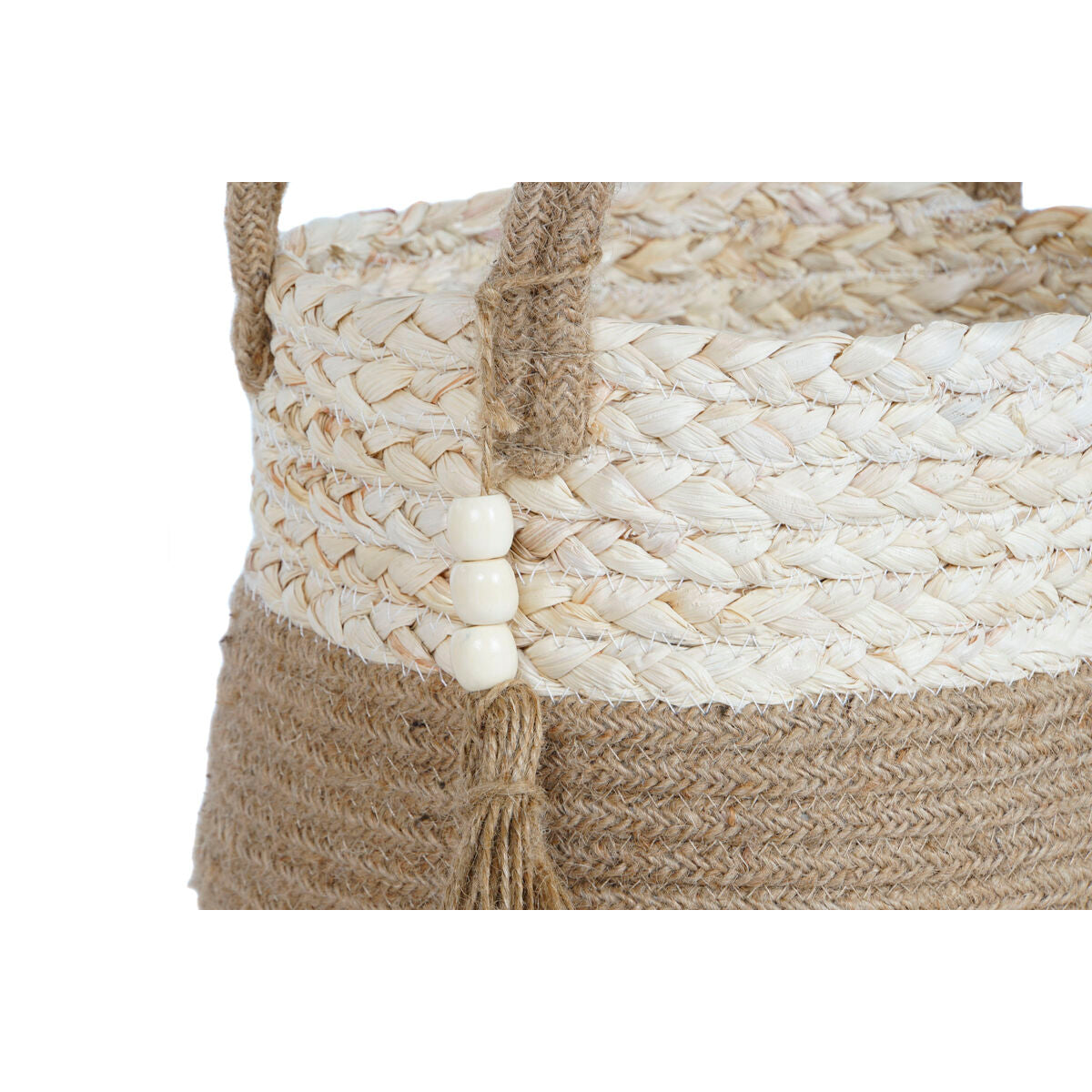 Basket set Home ESPRIT Natural Light brown Jute Modern 41 x 30 x 33 cm (3 Pieces)-3