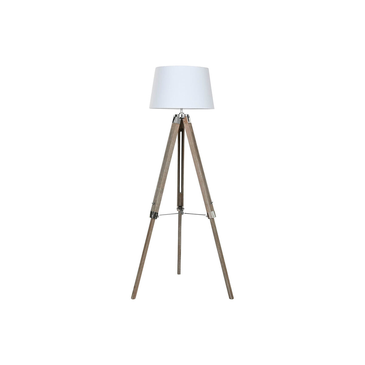 Floor Lamp Home ESPRIT White Brown Wood 40 x 40 x 150 cm-4