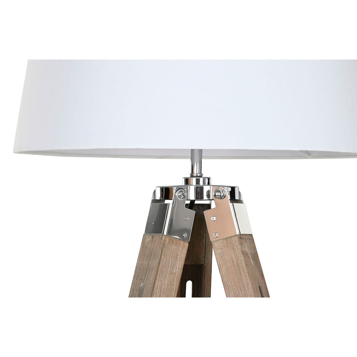 Floor Lamp Home ESPRIT White Brown Wood 40 x 40 x 150 cm-3