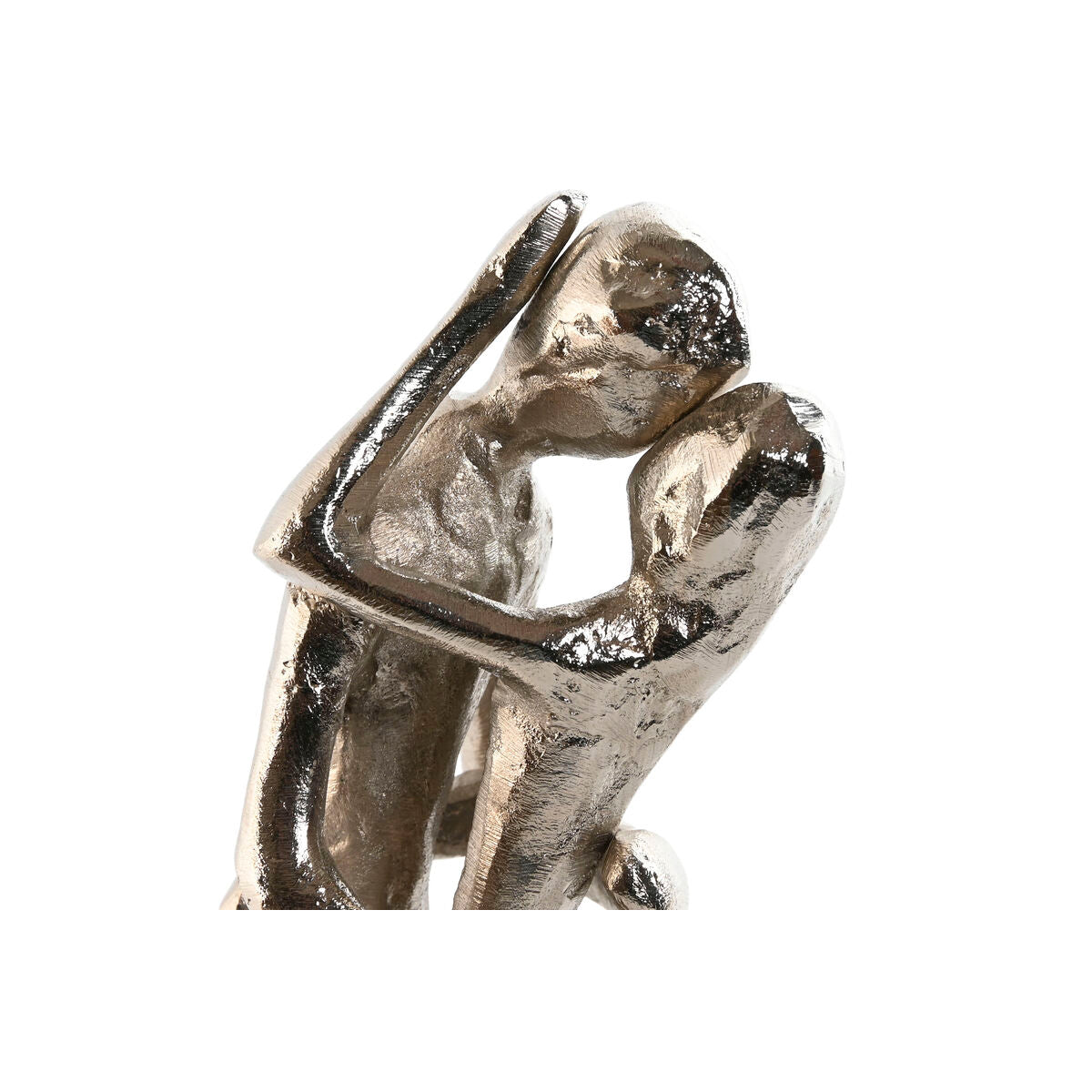 Decorative Figure Home ESPRIT Black Silver Pair 14 x 10 x 29 cm-2