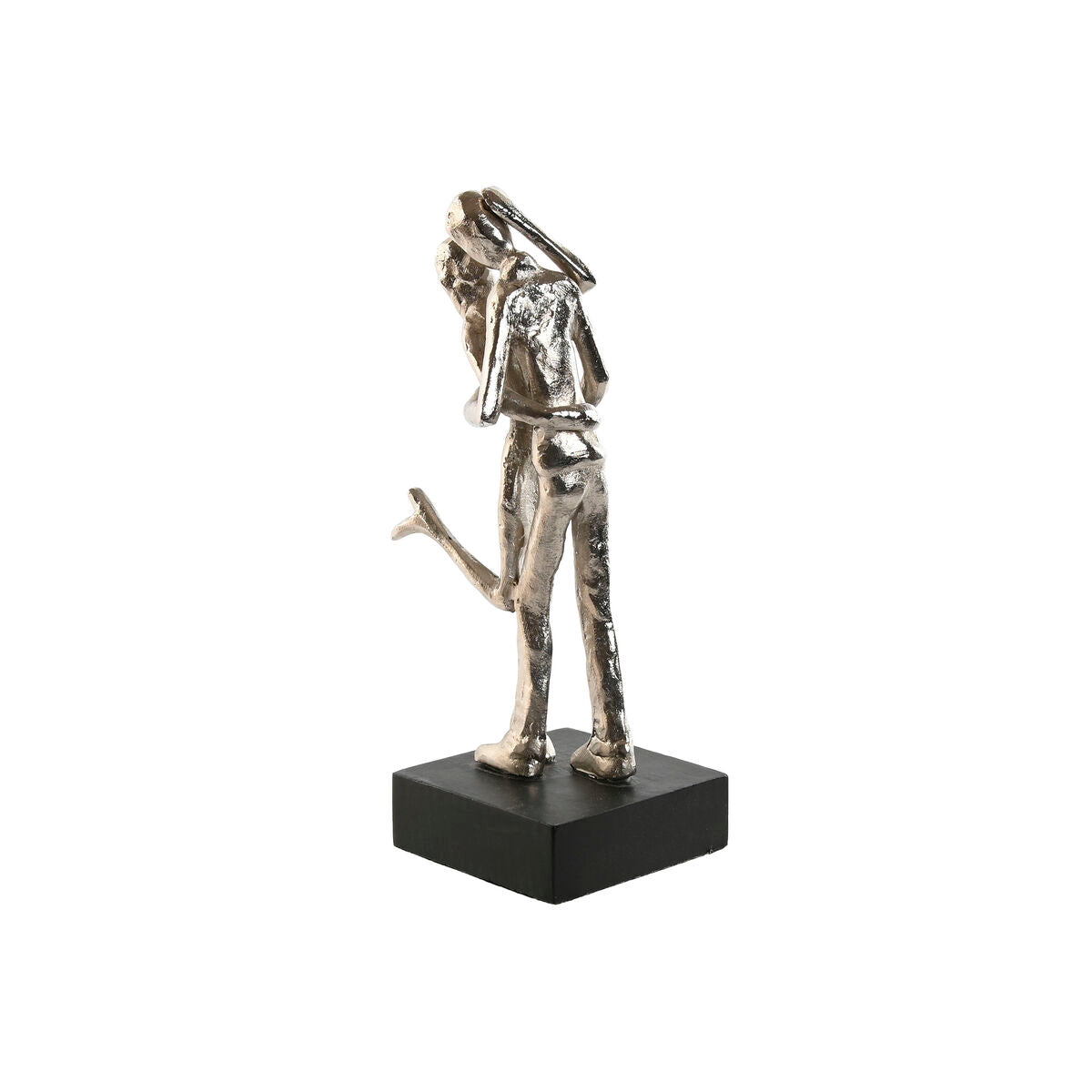 Decorative Figure Home ESPRIT Black Silver Pair 14 x 10 x 29 cm-1