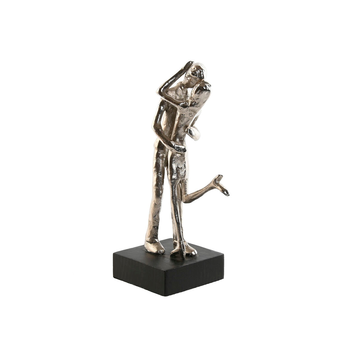 Decorative Figure Home ESPRIT Black Silver Pair 14 x 10 x 29 cm-0