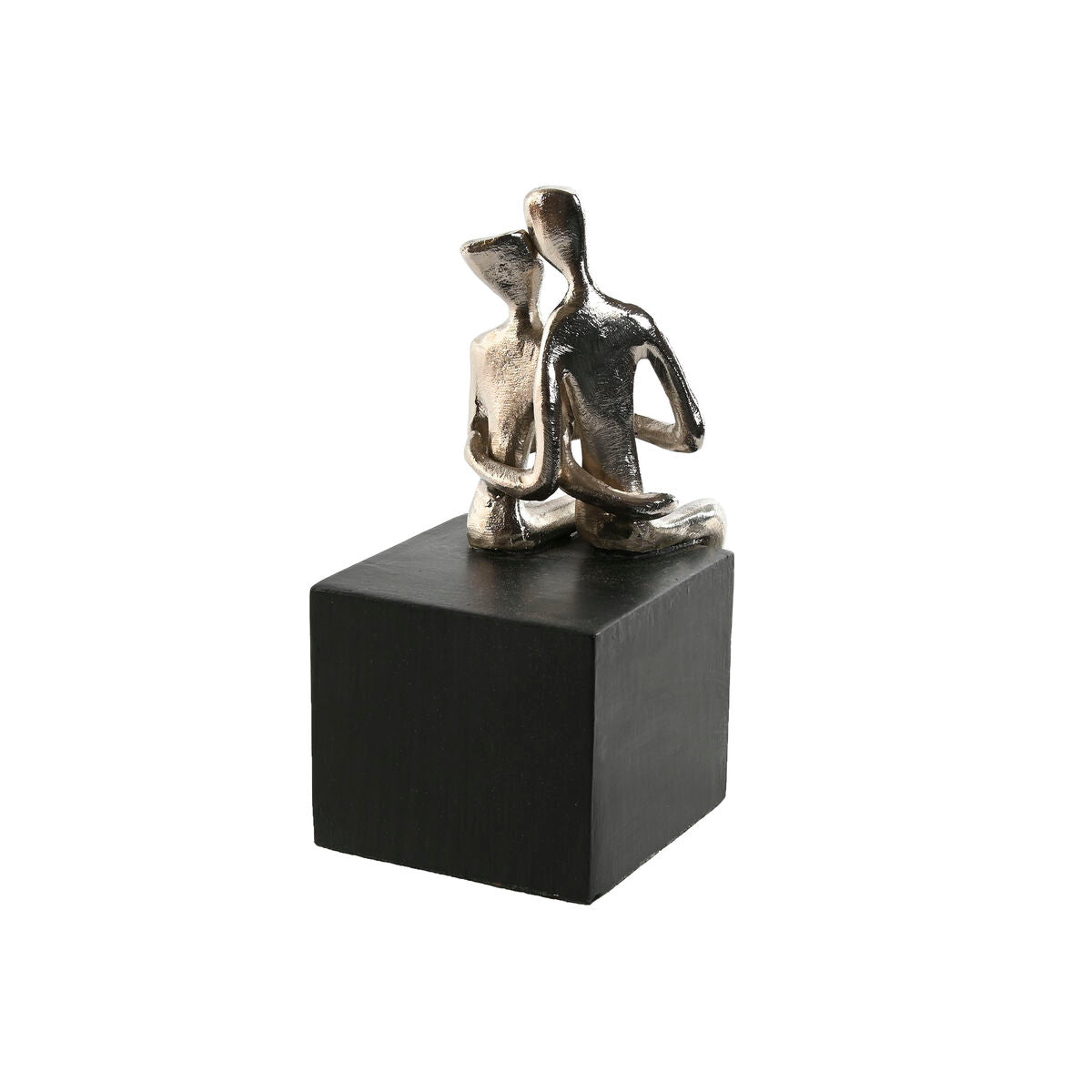 Decorative Figure Home ESPRIT Black Silver Pair 9 x 13 x 20 cm-1