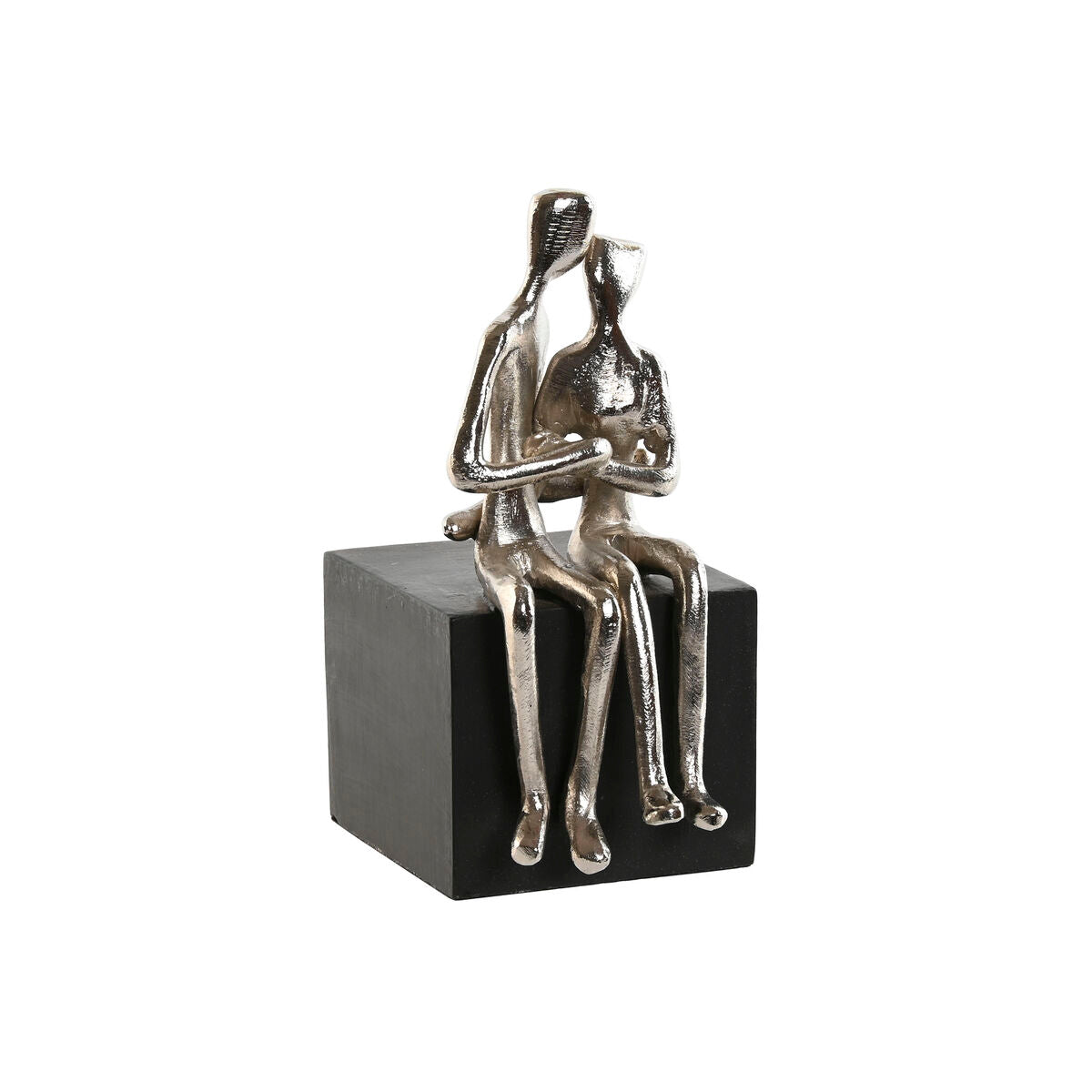Decorative Figure Home ESPRIT Black Silver Pair 9 x 13 x 20 cm-0