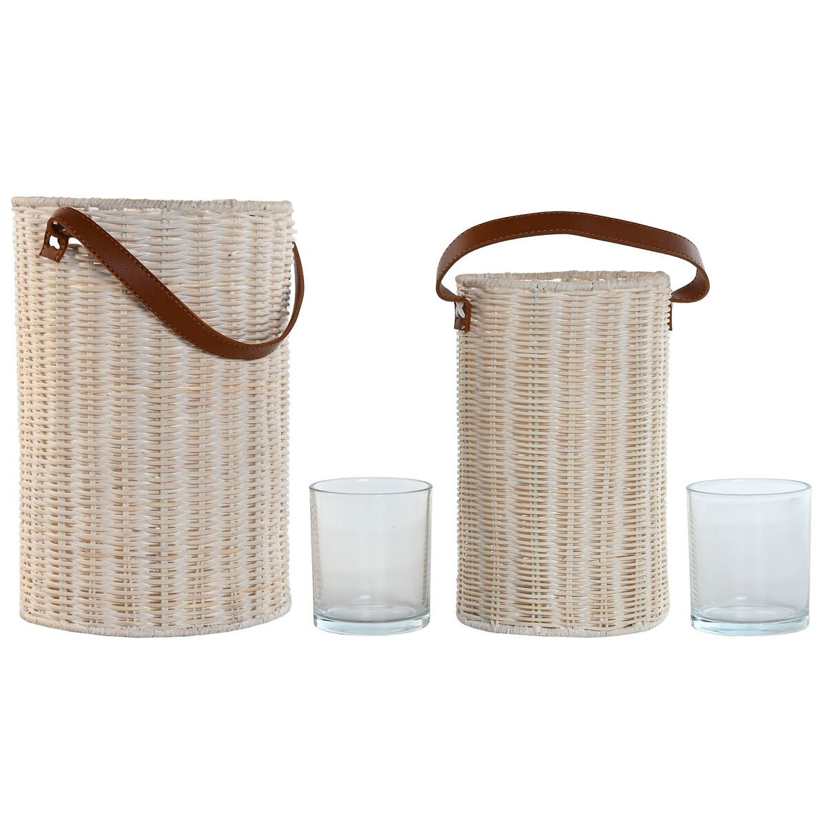 Candleholder Home ESPRIT Crystal 20 x 20 x 30 cm (2 Units)-0