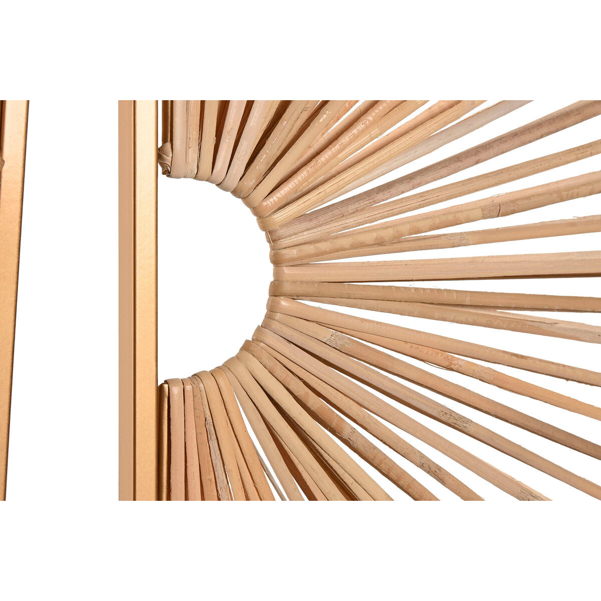 Wall Decoration Home ESPRIT Golden Natural 50 x 2 x 100 cm (2 Pieces)-2