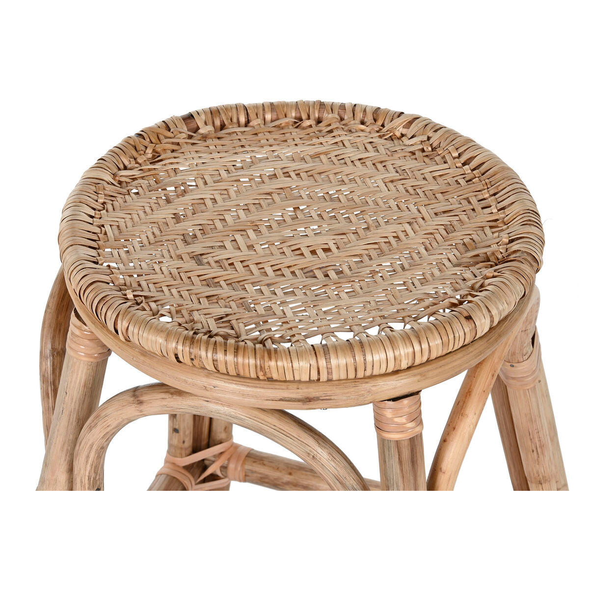 Stool Home ESPRIT Natural wicker Rattan 37 X 37 X 49,5 cm-2