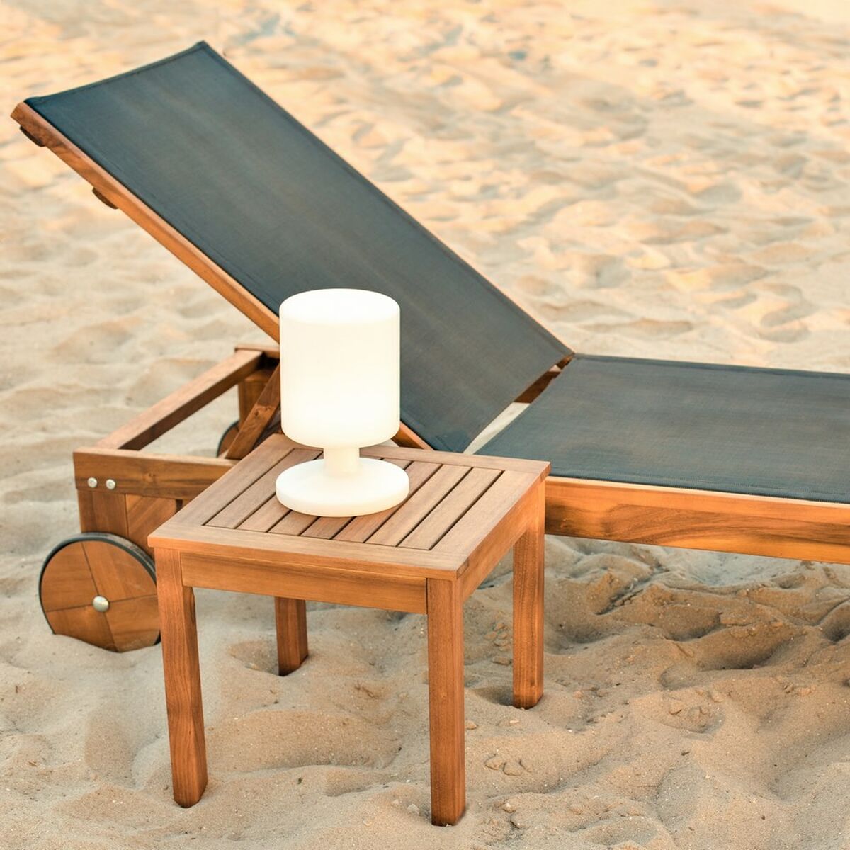 Side table Nina Natural 40 x 40 x 40 cm Acacia-2