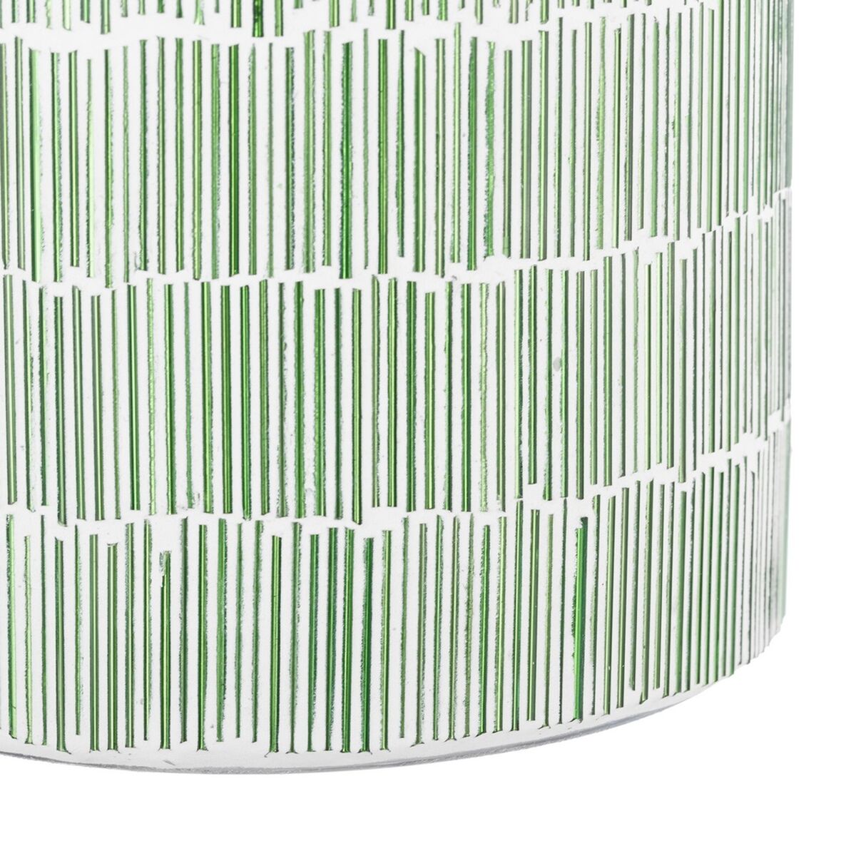 Candleholder Green Crystal Cement 13 x 13 x 20 cm-2