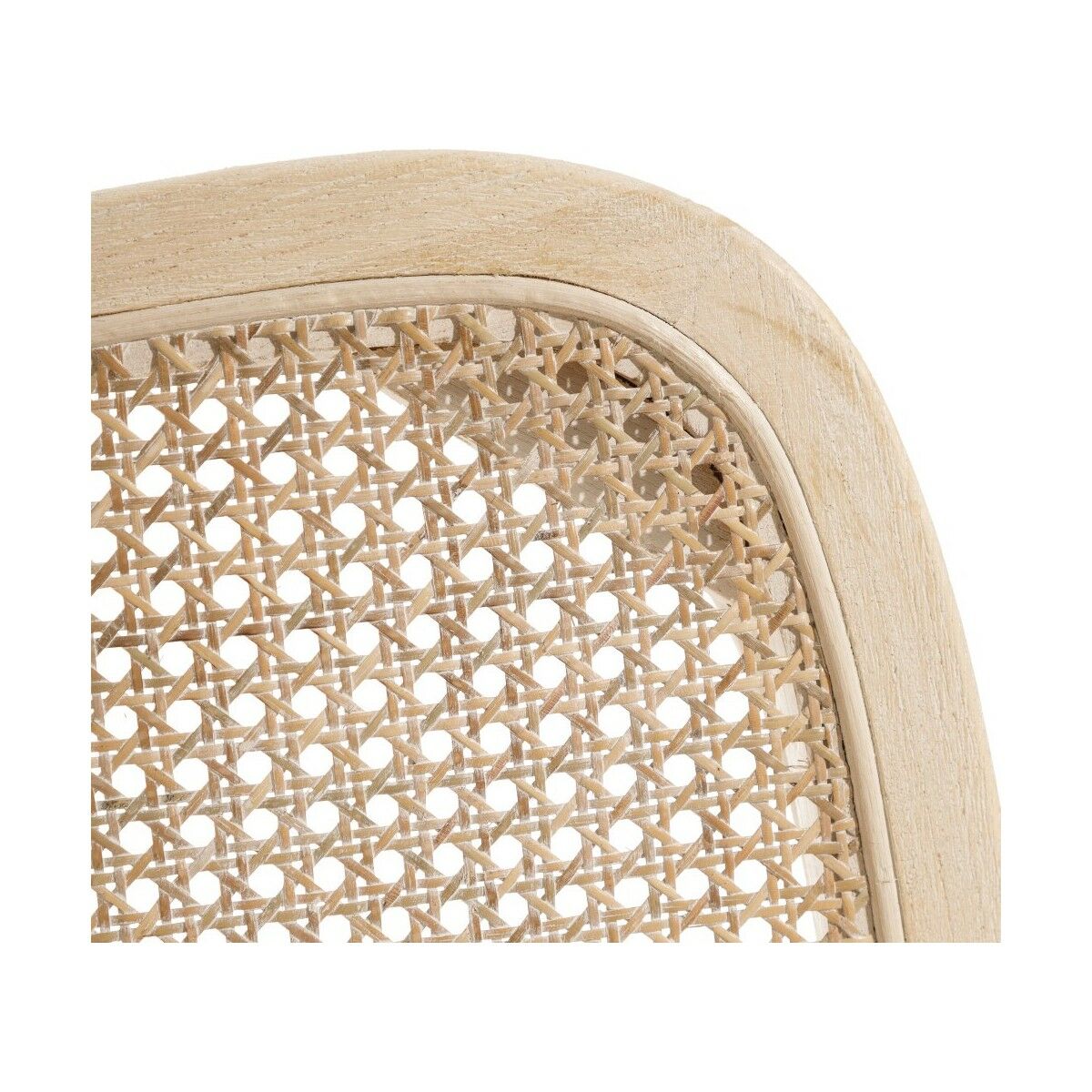 Dining Chair 45 x 42 x 87 cm Wood White Rattan-3