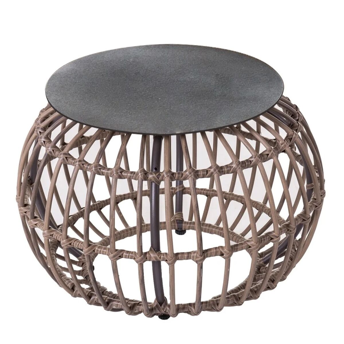 Side table Ariki 50 x 50 x 34 cm synthetic rattan Steel-0