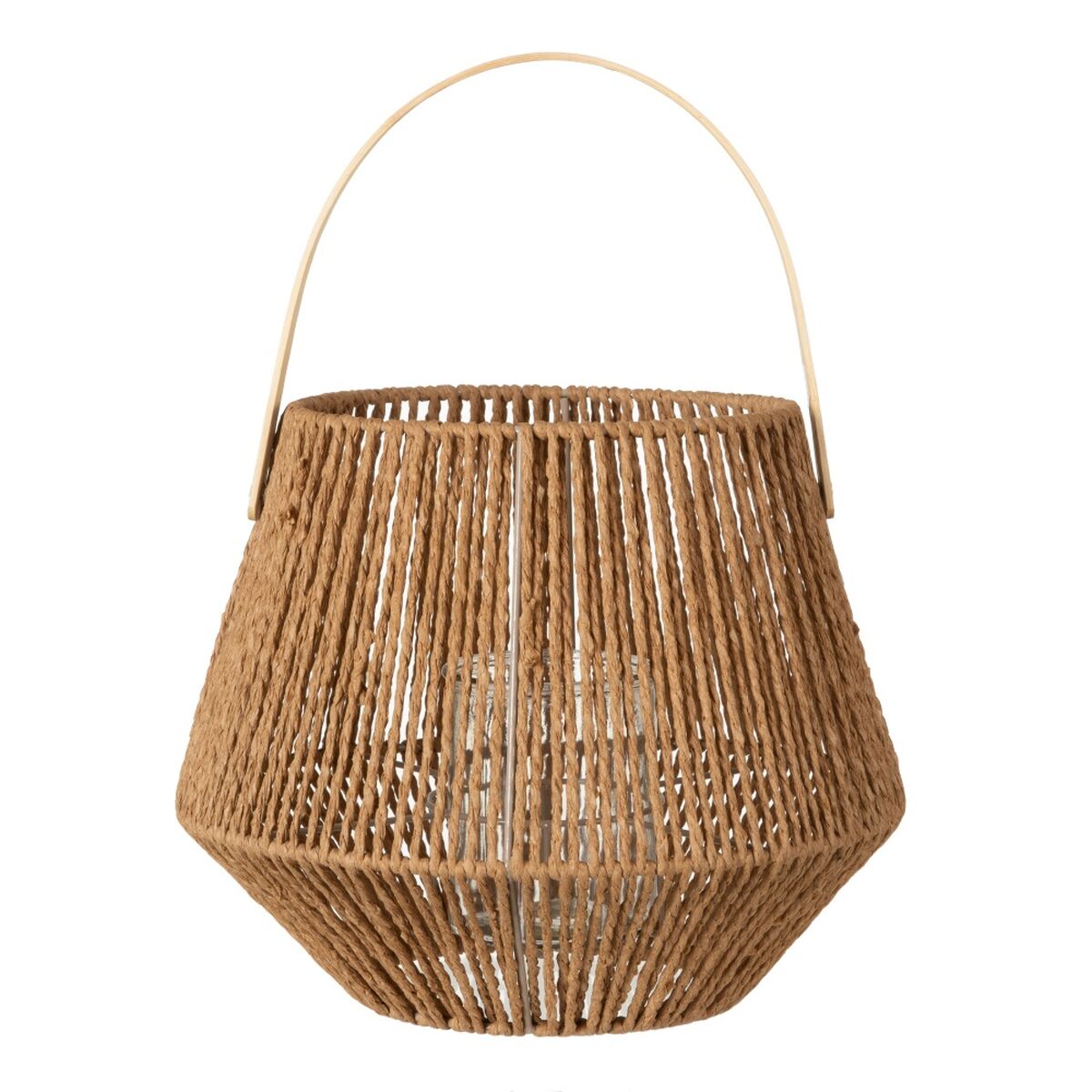Lantern 33 x 33 x 27 cm Candleholder Natural Natural Fibre-0