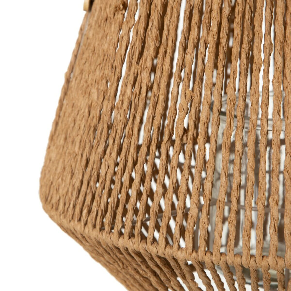 Lantern 33 x 33 x 27 cm Candleholder Natural Natural Fibre-2