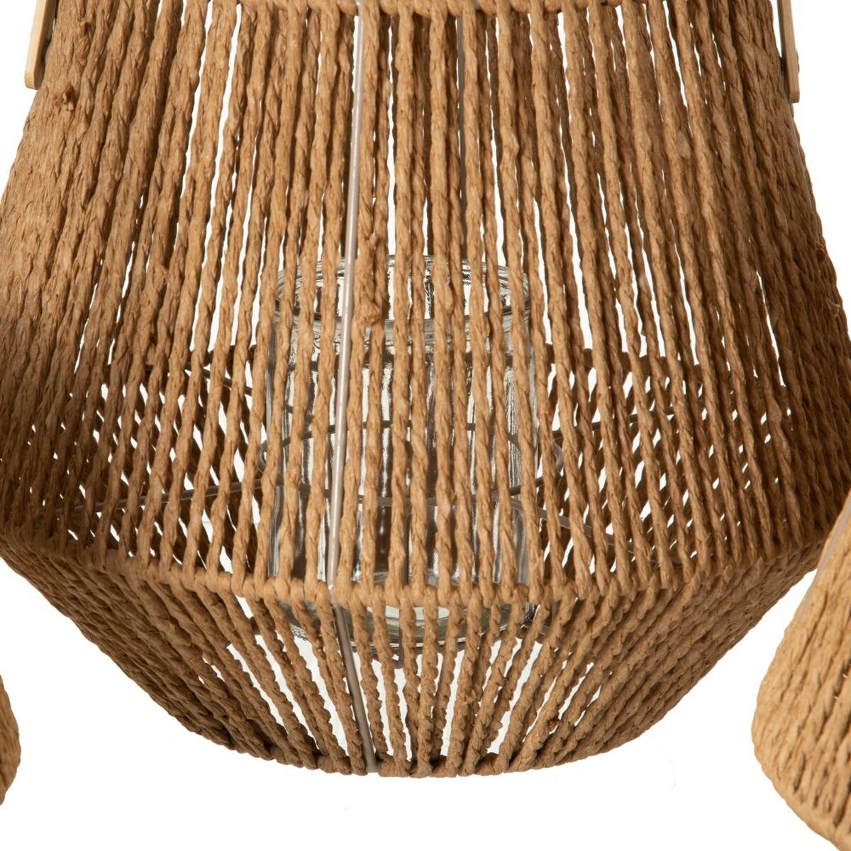 Lantern 33 x 33 x 27 cm Candleholder Natural Natural Fibre-1