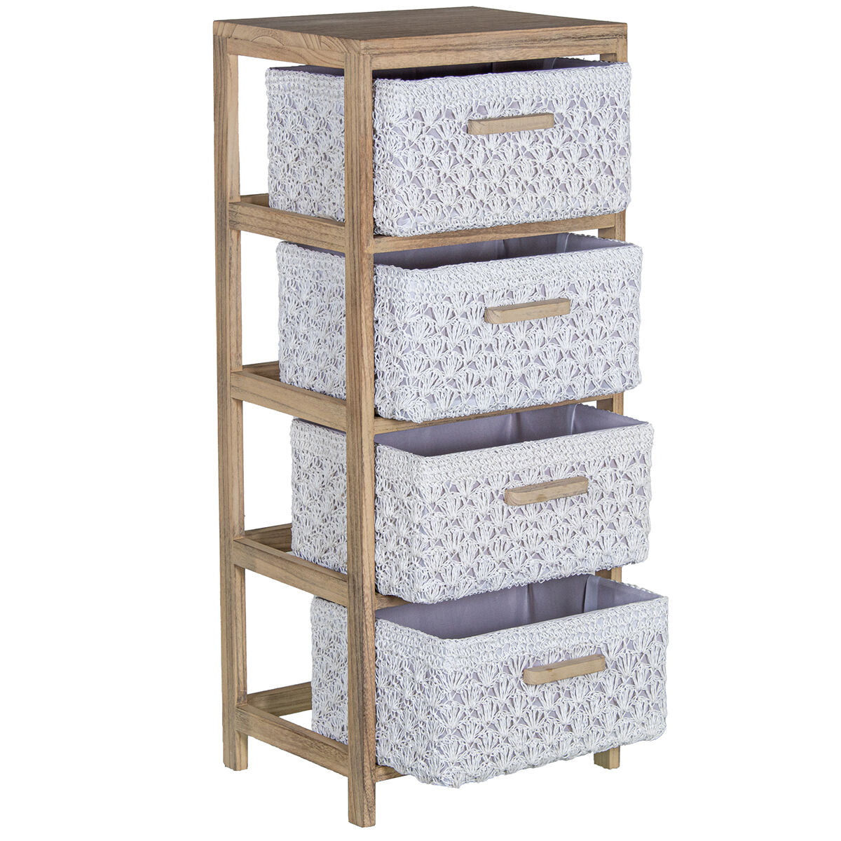 Chest of drawers Alexandra House Living White 40 x 94 x 30 cm-0
