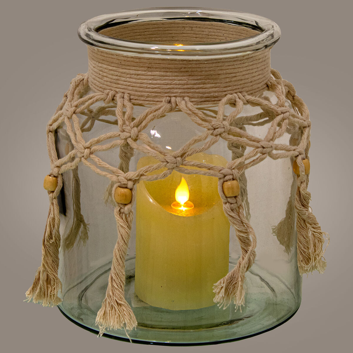Vase Alexandra House Living Crystal 20 x 22 cm Candleholder-2