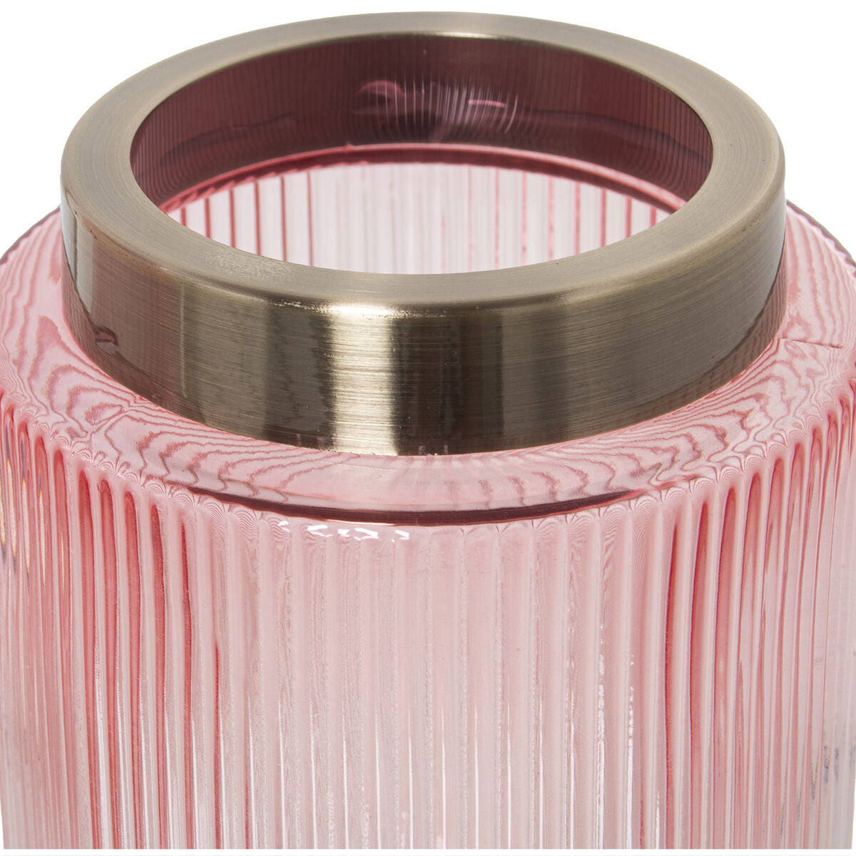 Vase Alexandra House Living Pink Golden Crystal 10 x 10 x 24 cm-1