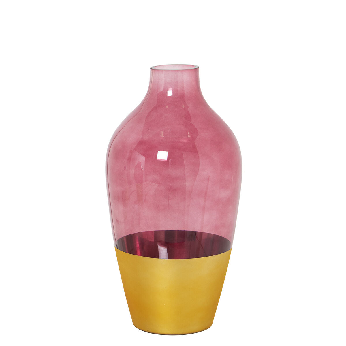 Vase Alexandra House Living Golden Crystal 13 x 13 x 26 cm-0