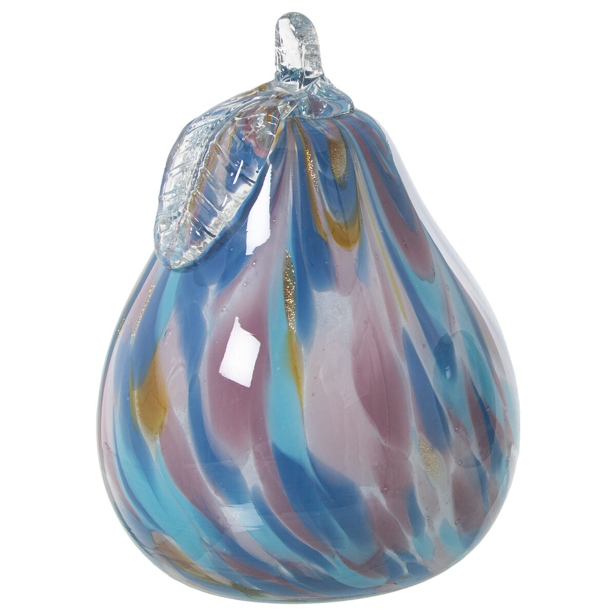 Decorative Figure Alexandra House Living Blue Crystal Pear 11 x 17 cm-0