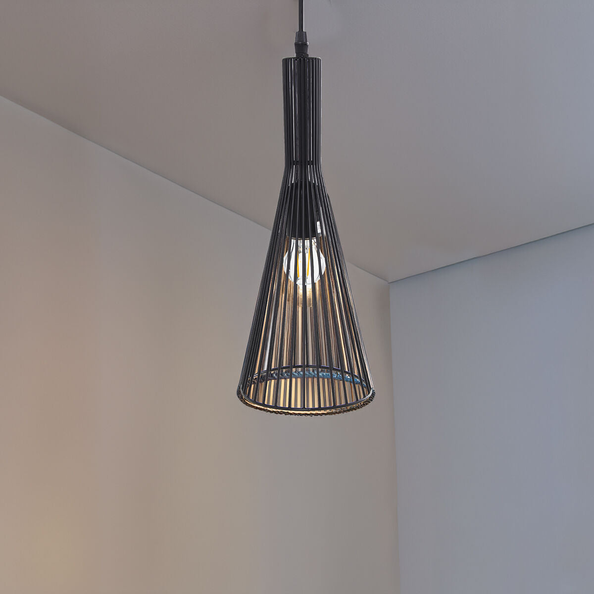 Ceiling Light Alexandra House Living Black Metal 60 W 14 x 37 x 16 cm-3
