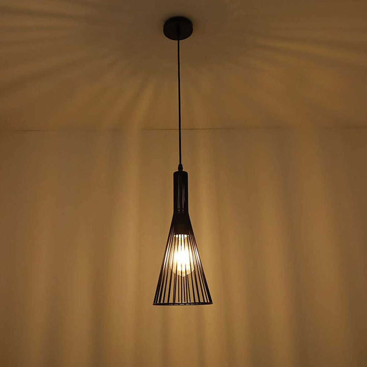 Ceiling Light Alexandra House Living Black Metal 60 W 14 x 37 x 16 cm-1