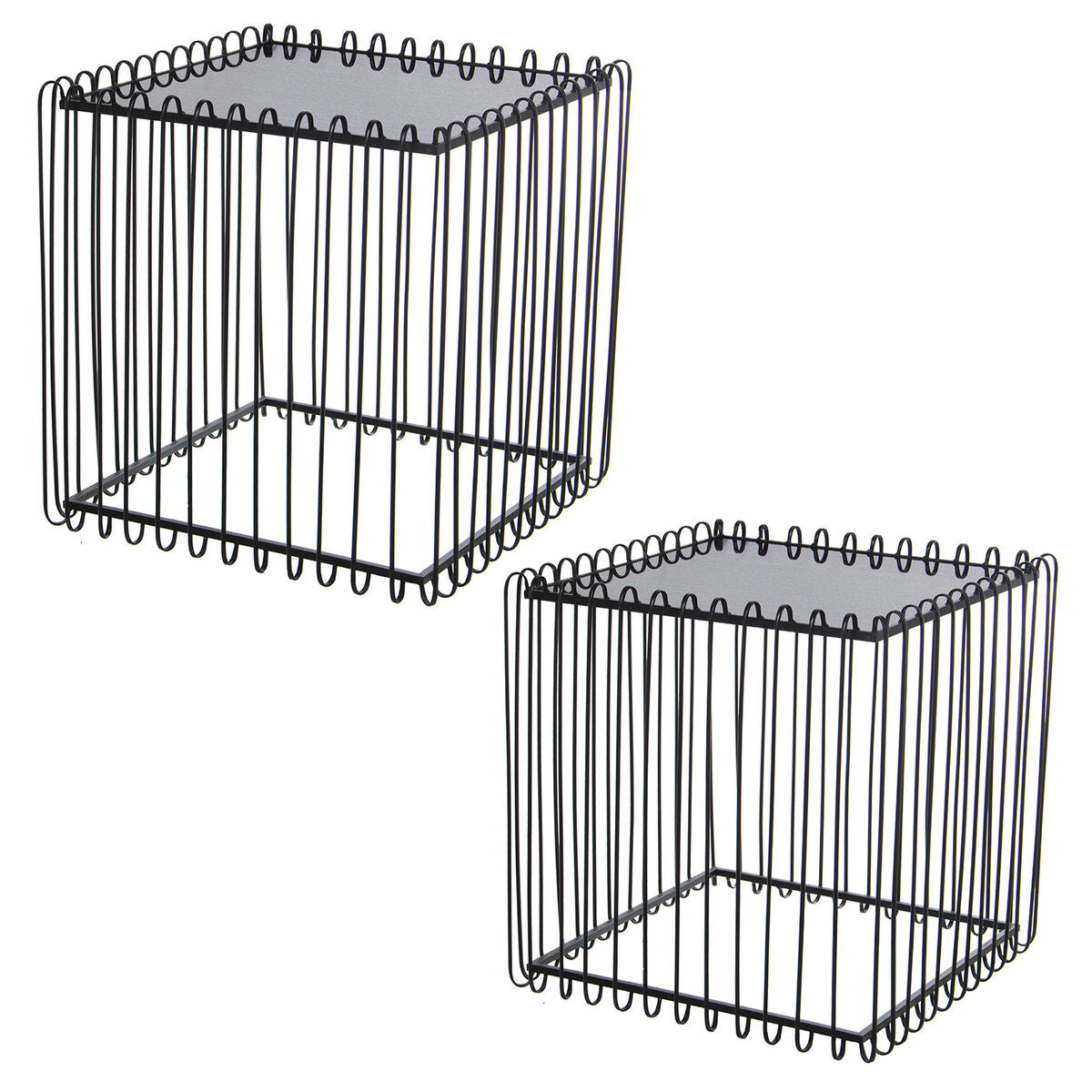 Set of 2 tables Alexandra House Living Black-0