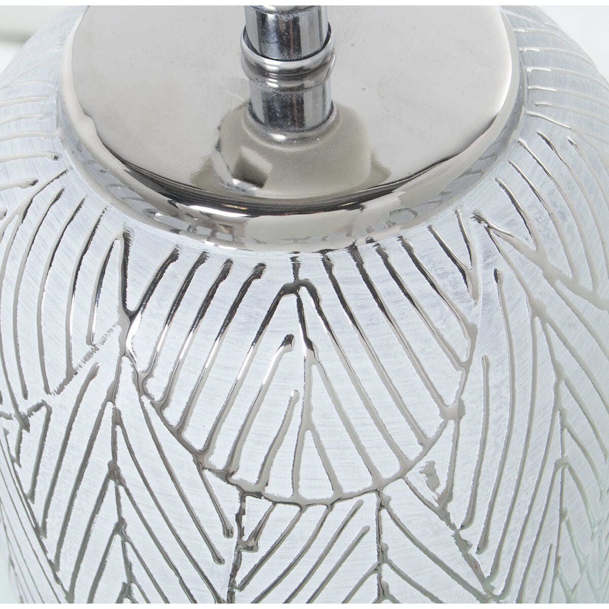 Desk lamp Alexandra House Living White Silver Ceramic 40 W 15 x 37 x 15 cm-2